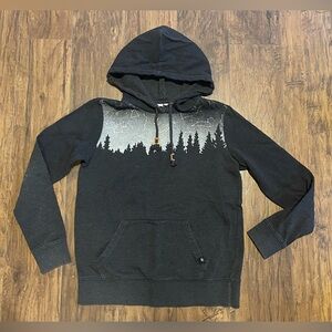Forest Graphic Black Hoodie